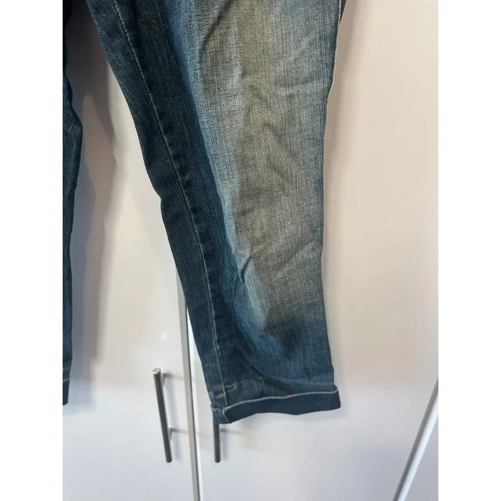 Gap Low Rise Cropped Jeans Medium Wash Double Button Denim Pants